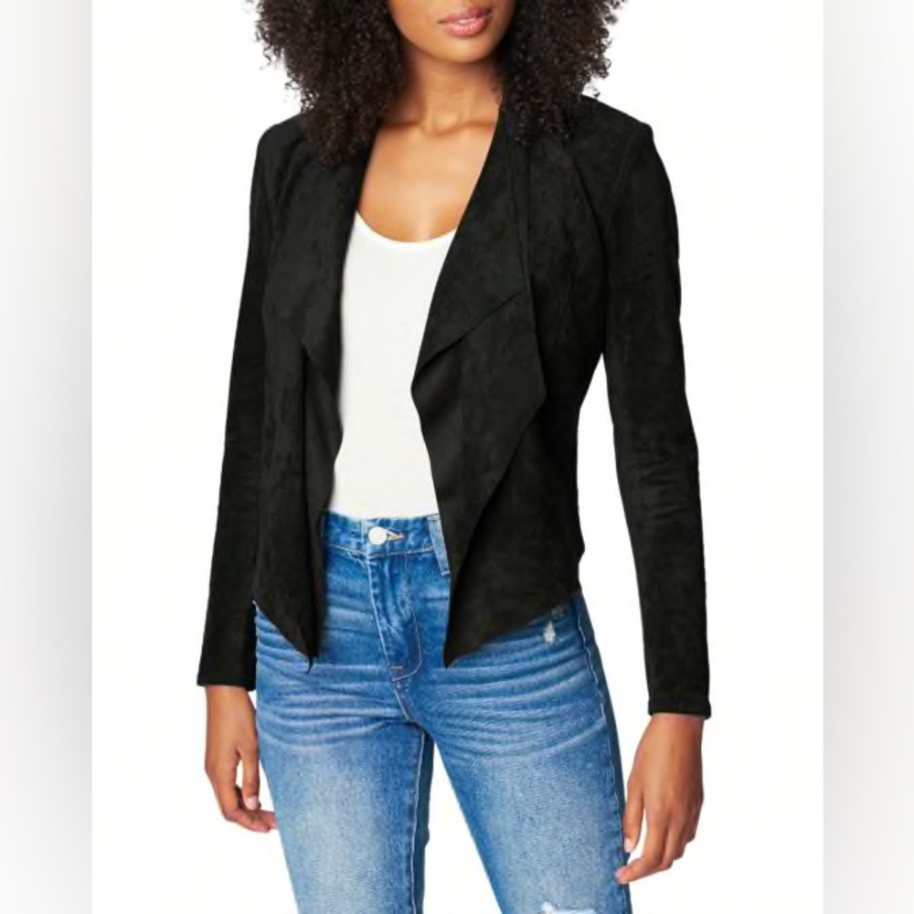 NWT BLANKNYC Faux Suede Drape front Jacket small